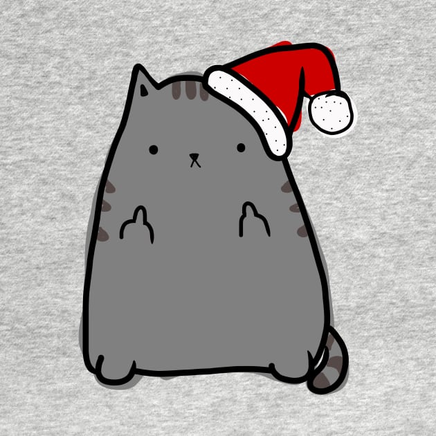 Christmas Cat Double Bird by OneWeirdDude